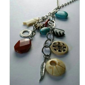 Graziano cluster long necklace sea marina